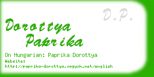 dorottya paprika business card